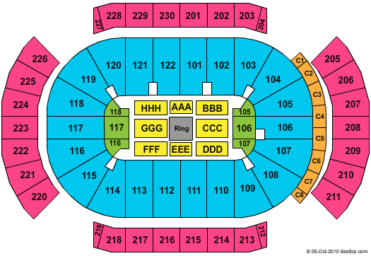 Desert Diamond Arena MMA Seating Chart